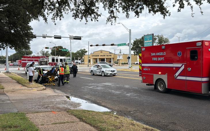 Three people, including a child, were transported to the hospital Wednesday after a crash in San Angelo.
