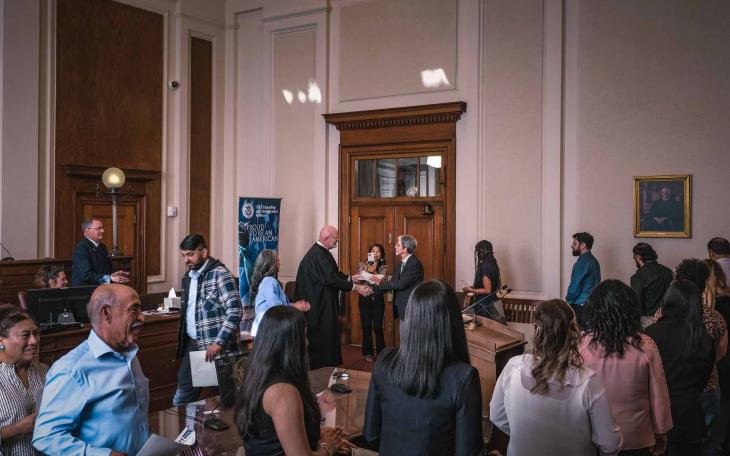 Immigrants from six countries became United States citizens Wednesday morning during a naturalization ceremony at the O.C. Fisher Federal Building in downtown San Angelo.