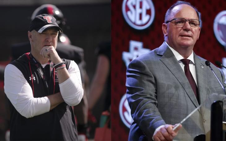 Texas Tech's Joey McGuire (Left) and Texas A&amp;M's Mike Elko (Right)
