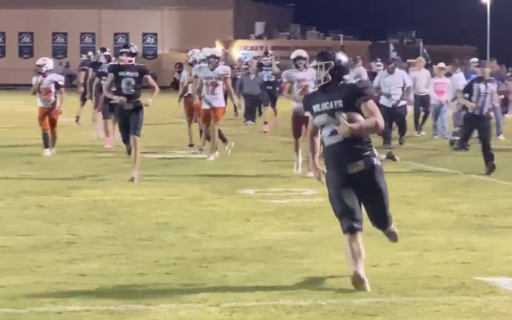 Water Valley's Boston Wiese breaks away for a 31-yard touchdown run against Robert Lee on Friday, Oct. 24, 2025.