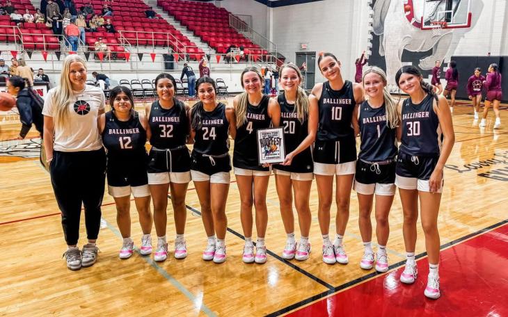 The Ballinger girls basketball won the Hamilton Hoopfest Division II title last weekend.