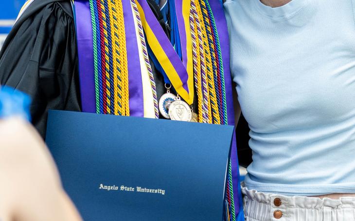 Alpha Chi medal and ASU diploma