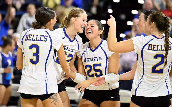 The top-seeded Angelo State University volleyball team won its opening match at the Lone Star Conference Tournament on Thursday with a 25-20, 25-23, 25-14 victory over No. 8 seed Texas A&amp;M-Kingsville at the Junell Center.