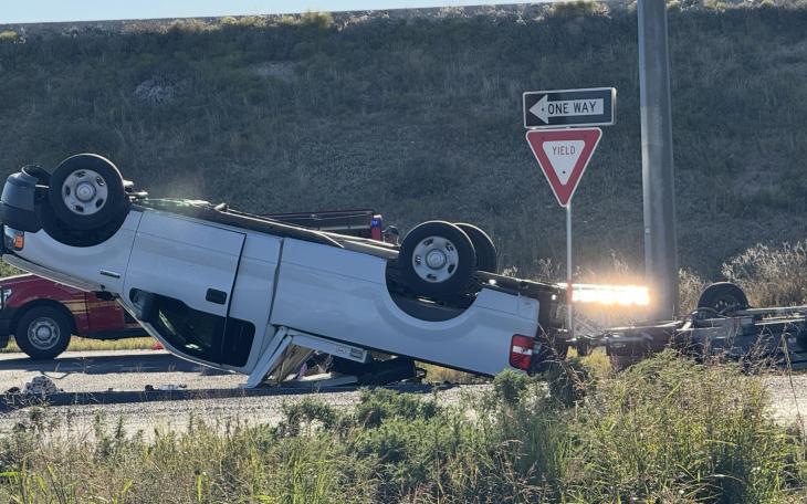 Rollover Crash on US 87 North stalls traffic on Sunday, Nov. 2.