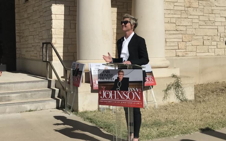 Local attorney Jana Johnson formally announced her candidacy Tuesday morning for judge of Tom Green County Court at Law #1.
