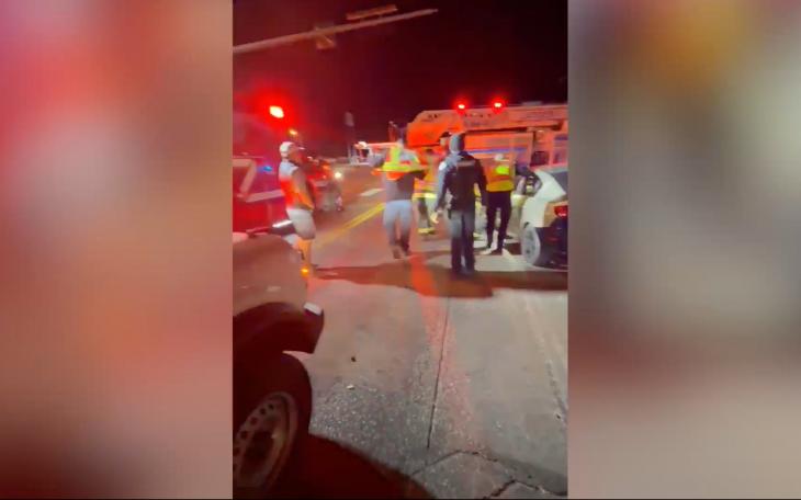 A crash at the intersection of North Bryant Blvd and West 19th Street on Tuesday, Nov. 11, 2025.