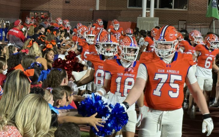 The Central Bobcats walk onto the field before their game against Frenship on Thursday, Nov. 6, 2025.