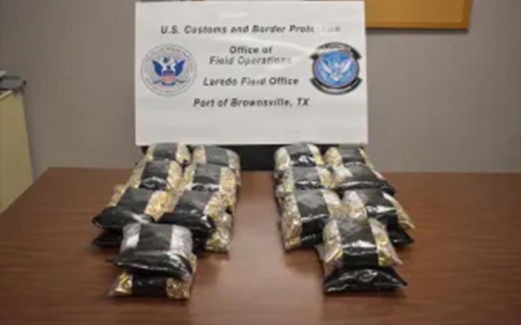 Bags containing nearly 9,000 rounds of unreported ammunition seized by CBP officers at Brownsville Port of Entry.