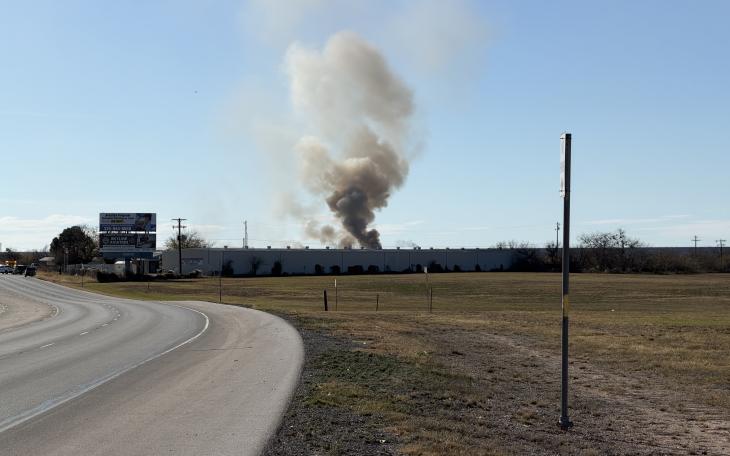 Fire near Lake Nasworthy on Dec. 26, 2025.