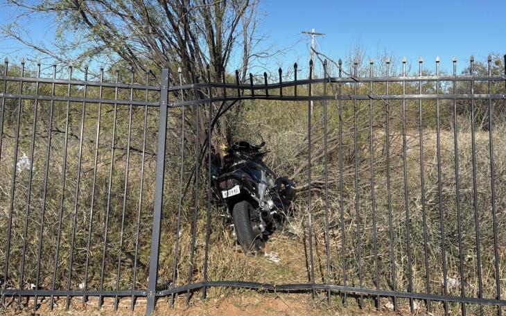 Novice Motorcyclist Crashes Through Sturdy Steel Fence on Dec. 12, 2025.