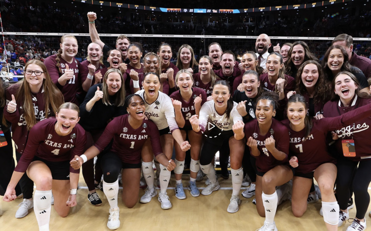 The most successful season in Texas A&amp;M volleyball history continued after the Aggies' sweep of No. 1-seed Pitt, sending them to the national championship match.