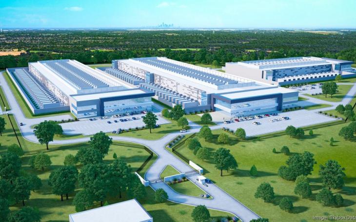 Skybox Datacenters has broken ground on this campus south of Dallas that could eventually consume 300 megawatts of power, similar to the San Angelo Skybox proposal. (Skybox)