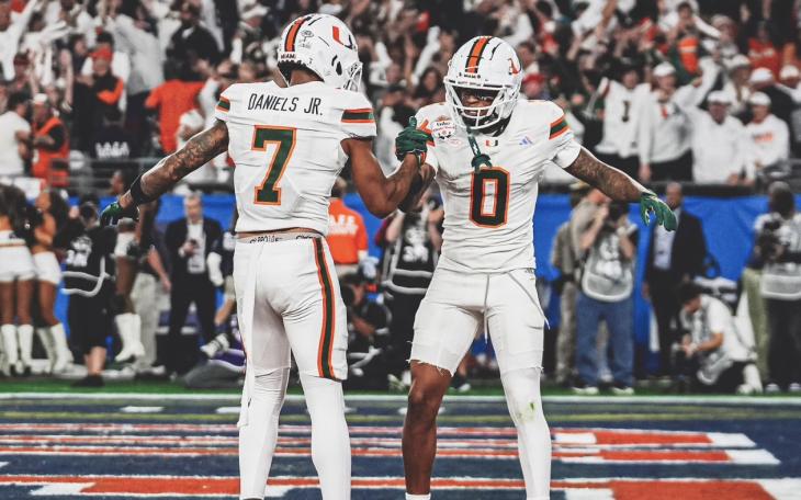 Miami Hurricanes in action at the Fiesta Bowl 2026
