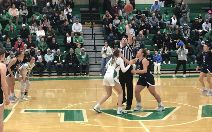 The Wall and Jim Ned girls basketball team's prepare for the game's opening tip Tuesday, Jan. 20, 2026.
