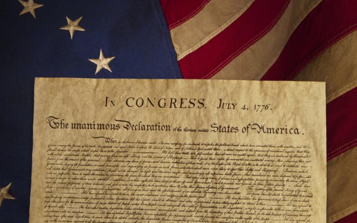 Declaration of Independence &amp; 1776 U.S. Flag