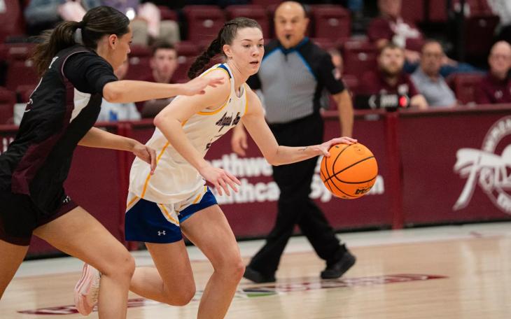 Angelo State's Stevi Lockhart drives against West Texas A&amp;M on Thursday, Feb. 26, 2026.