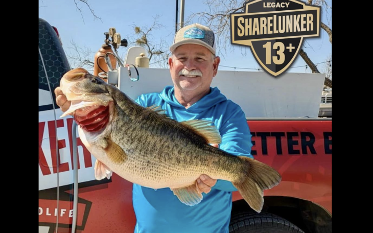 San Angelo fisherman Wendell Ramsey caught the first-ever Legacy Class ShareLunker from Hords Creek Reservoir last week.