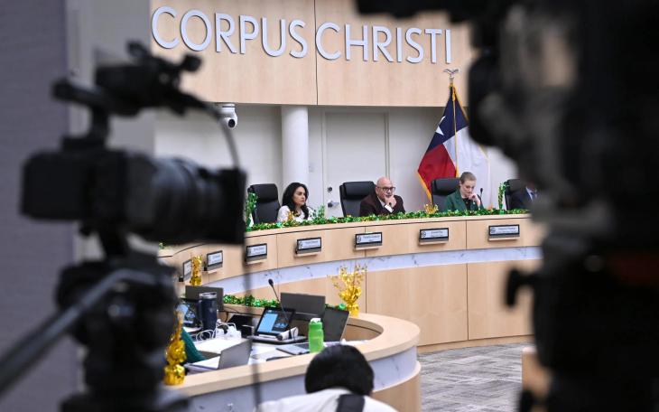 The Corpus Christi City Council meets to discuss the city's depleting water supplies on March 17, 2026.