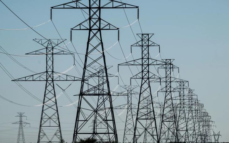 Power lines criss-cross the landscape of the Permian Basin south of Gardendale on Sept. 12, 2018.