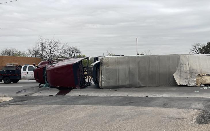 Cucumber truck overturns in Bronte