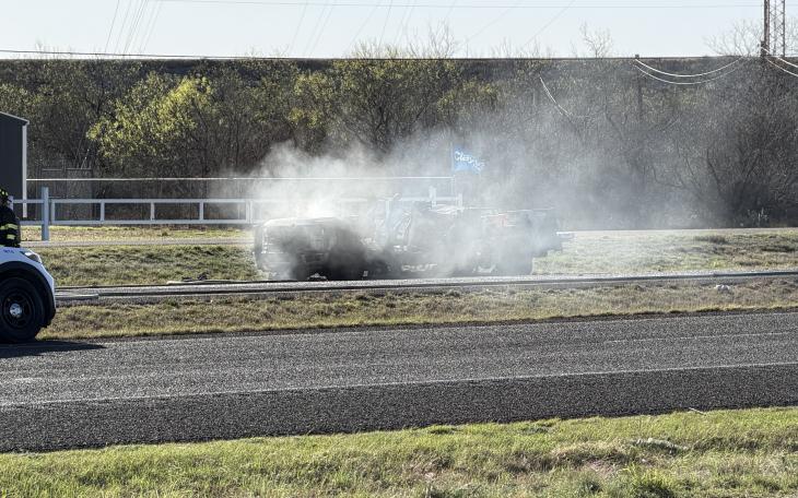 San Angelo vehicle fire on Friday, March 13, 2026.
