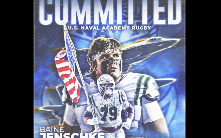 Wall's Baine Jenschke announced his commitment Sunday, March 8, to play rugby for the U.S. Naval Academy.