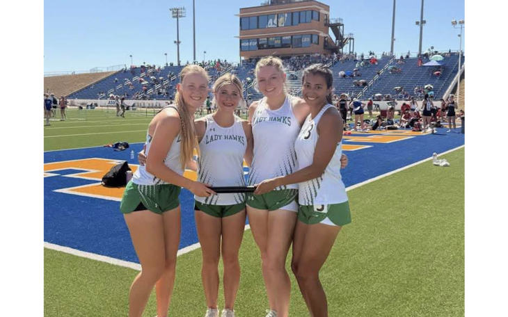 The Wall girls 4x200 relay of Kynlee Stevens, Emma Surber, Jaycee White and Hannah Quesada blazed a time of 1 minute, 43.43 seconds to set a new school record at the Angelo State Spring Break Relays.