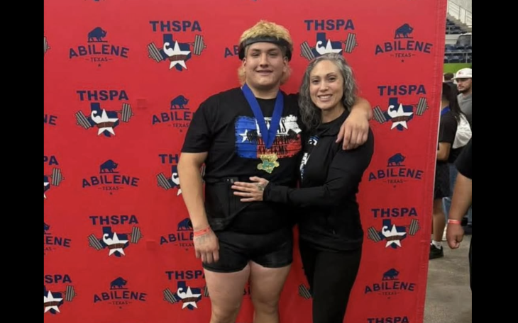 San Angelo Lake View senior James Hogeda won the state title Friday in the 275-pound weight class at the Division II state powerlifting meet at the Taylor County Expo Center in Abilene.