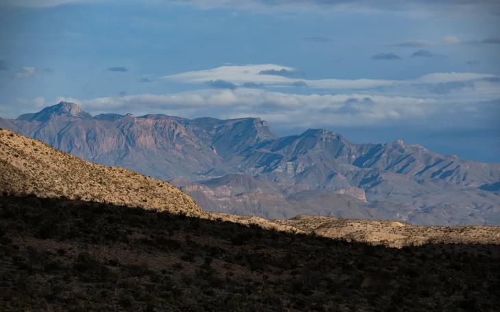 The Chisos Mountains, part of the Big Bend National Park, on Jan. 23, 2024.