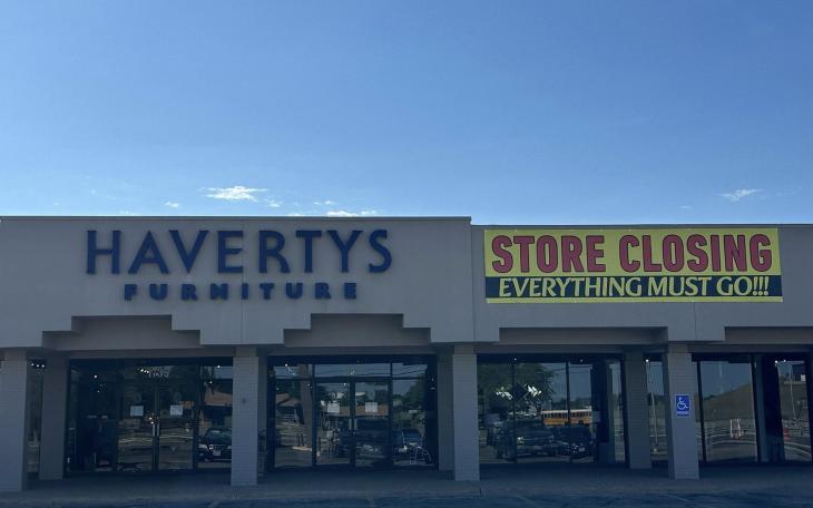 Haverty’s Furniture, 1735 Knickerbocker Road, is scheduled to close at the end of June.