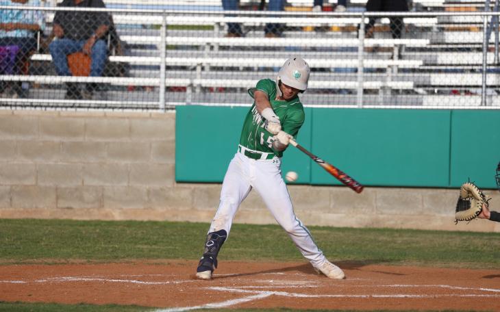 Wall's Hagyn Barbee swings at a pitch during the Hawks' game against Abilene High on Friday, April 10, 2026.