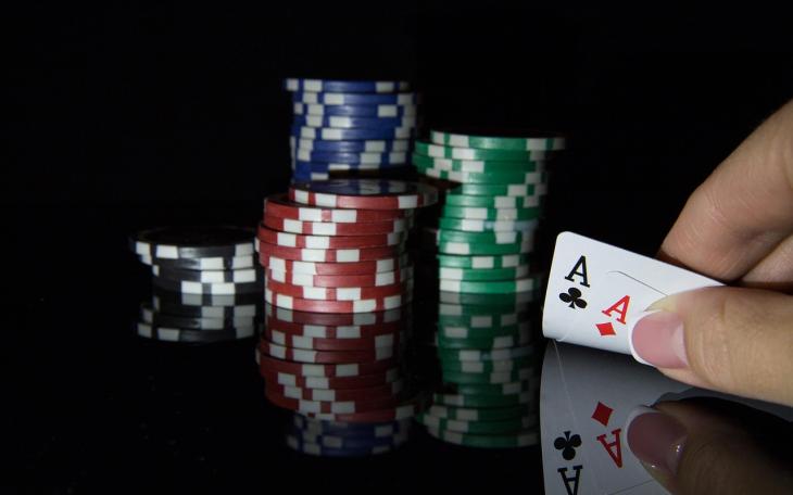 Poker cards and chips