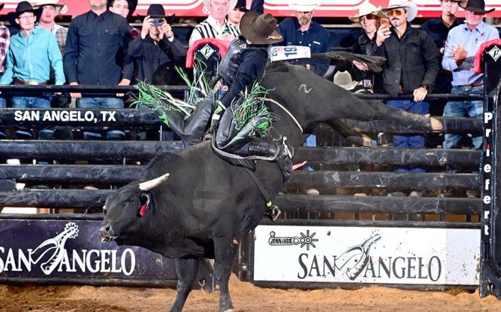 Sunset's John Crimber scored a 90 on Sunday, April 5, to move into the top spot at the San Angelo Rodeo.