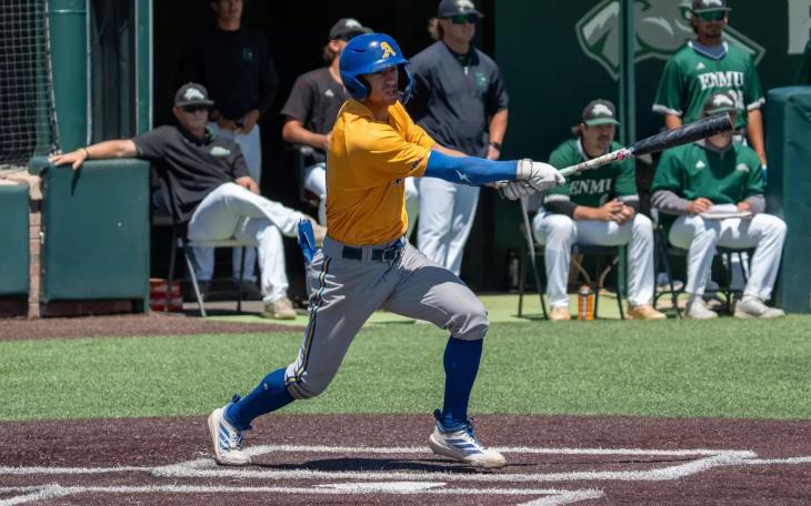 Angelo State's Austin Beck became the program's all-time leader in hits and RBIs on Sunday in the Rams' win over Eastern New Mexico.