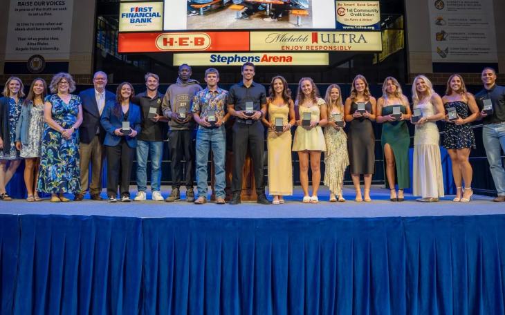 Angelo State University hosted its annual Holland's Sports Banquet on Monday night inside the Junell Center, honoring the best performances both in the classroom and on the field or court over the past year.