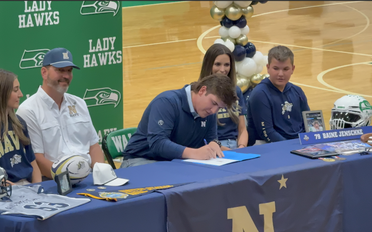 Wall's Baine Jenschke signs with the U.S. Naval Academy