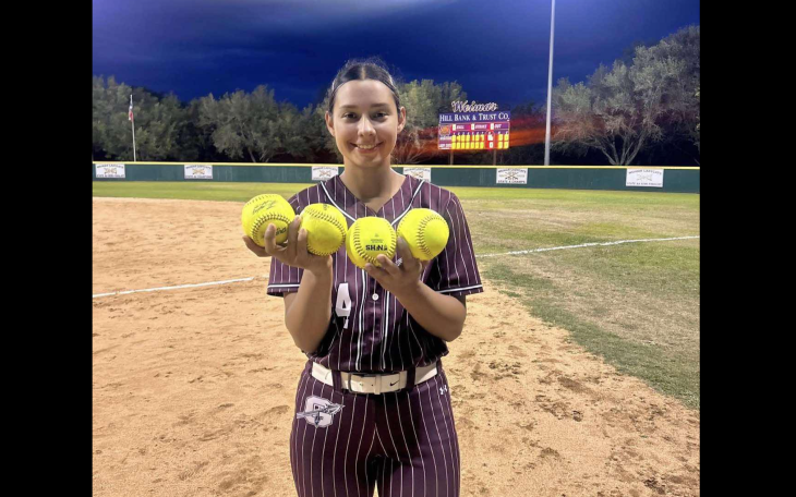 Ganado High School junior Kalyn Benavides had a historic game Tuesday with four home runs in a 16-0 win over Weimar.