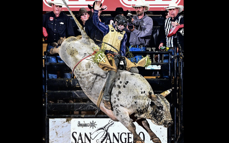 Weatherford bull rider Noah Lee won the San Angelo Xtreme Bulls championship Sunday, April 12, 2026.