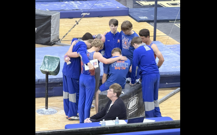 The San Angelo Central boys gymnastics team won the regional title Saturday, April 11, 2026.
