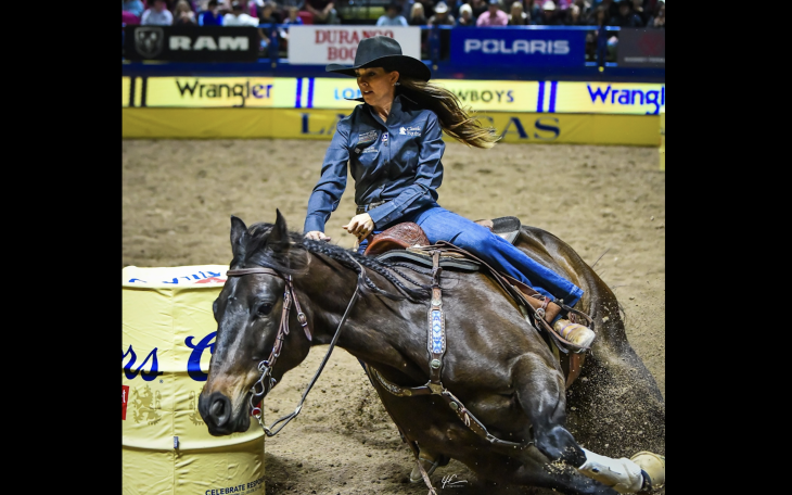 Barrel racer Kassie Mowry is the defending world champion and ranked No. 1 in the world again in 2026.
