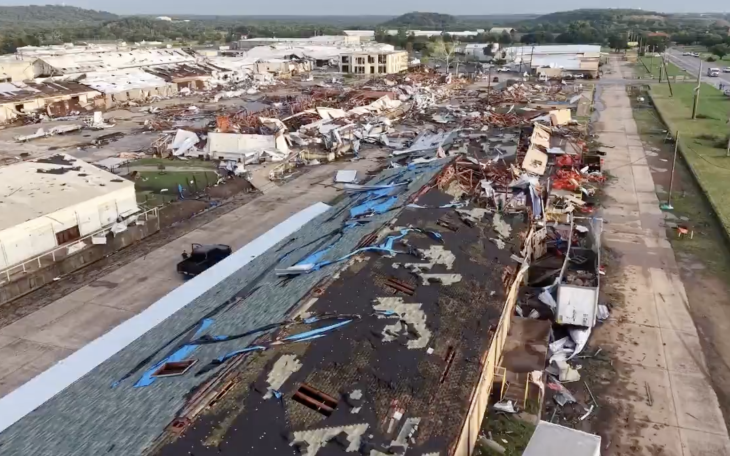 A tornado struck the town of Mineral Wells on Tuesday evening, causing widespread damage in the north Texas community.