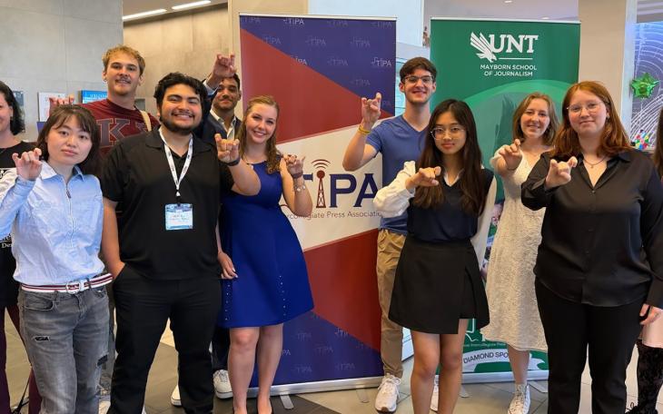 Ram Media students and faculty who attended the 2026 TIPA Convention