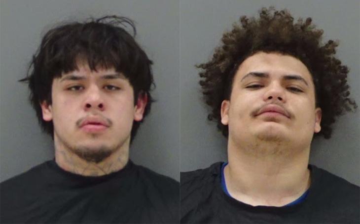 (Left) D'Carlos Balderas, 20yoa, who was arrested on warrants for ASSAULT CAUSES BODILY INJURY FAMILY VIOLENCE, EVADING ARREST DETENTION AND EVADING ARREST DET W/VEHICLE. (Right) Noah Carson, 21 yoa, who was arrested on a warrant for EVADING ARREST DET W/VEHICLE.