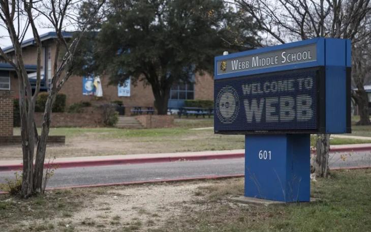 Webb Middle School in Austin on Jan. 5, 2026.