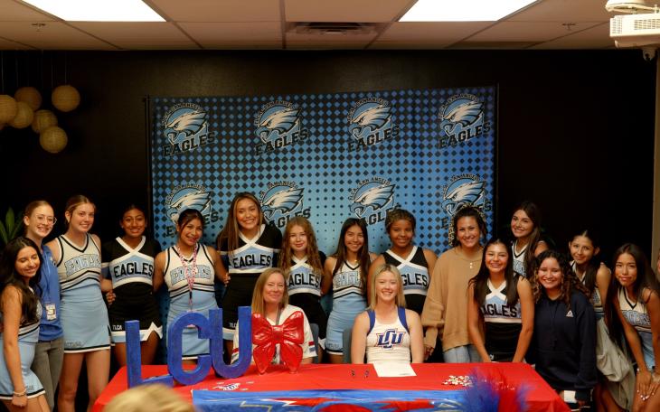 TLCA San Angelo senior Sydnee Davis Owens signed Thursday to continue her cheerleading career at Lubbock Christian University.