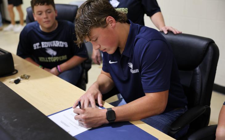 Junction senior Quade Sullivan signed Monday to play college baseball at St. Edward’s University in Austin.