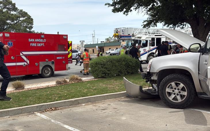 A three-vehicle crash Tuesday afternoon sent three people to the hospital.