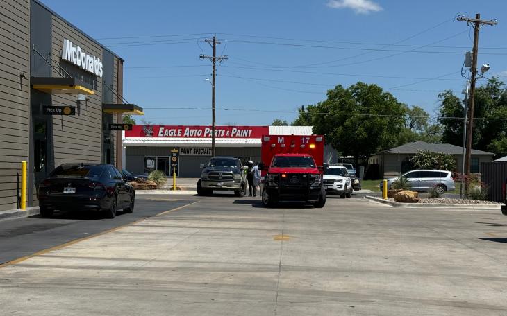 A pedestrian was hit while illegally crossing a roadway Tuesday in San Angelo.