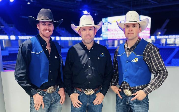 (L-R) Caleb Lake, Coach Casey Sisk, Sam Lewis