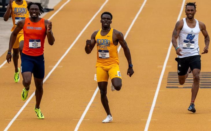 Angelo State freshman sprinter William Opare was named the National Track Athlete of the Year on Wednesday.